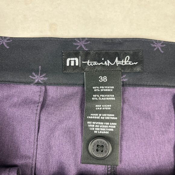 Travis Mathew Mens Palm Tree Print Performance Shorts Size 38 Golf Resort Surf - Picture 4 of 9